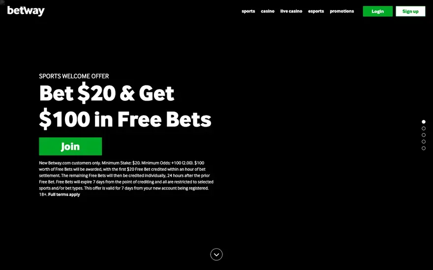 Betway casino lobby